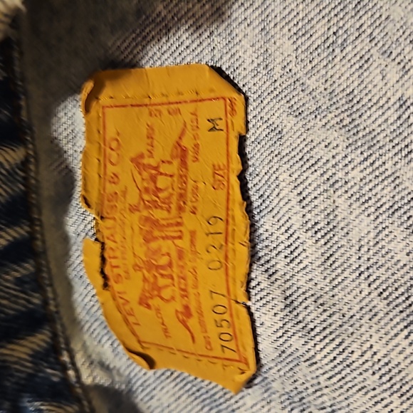Levi's Vintage Acid Washed Denim Trucker Jacket Med Unisex - Picture 4 of 15